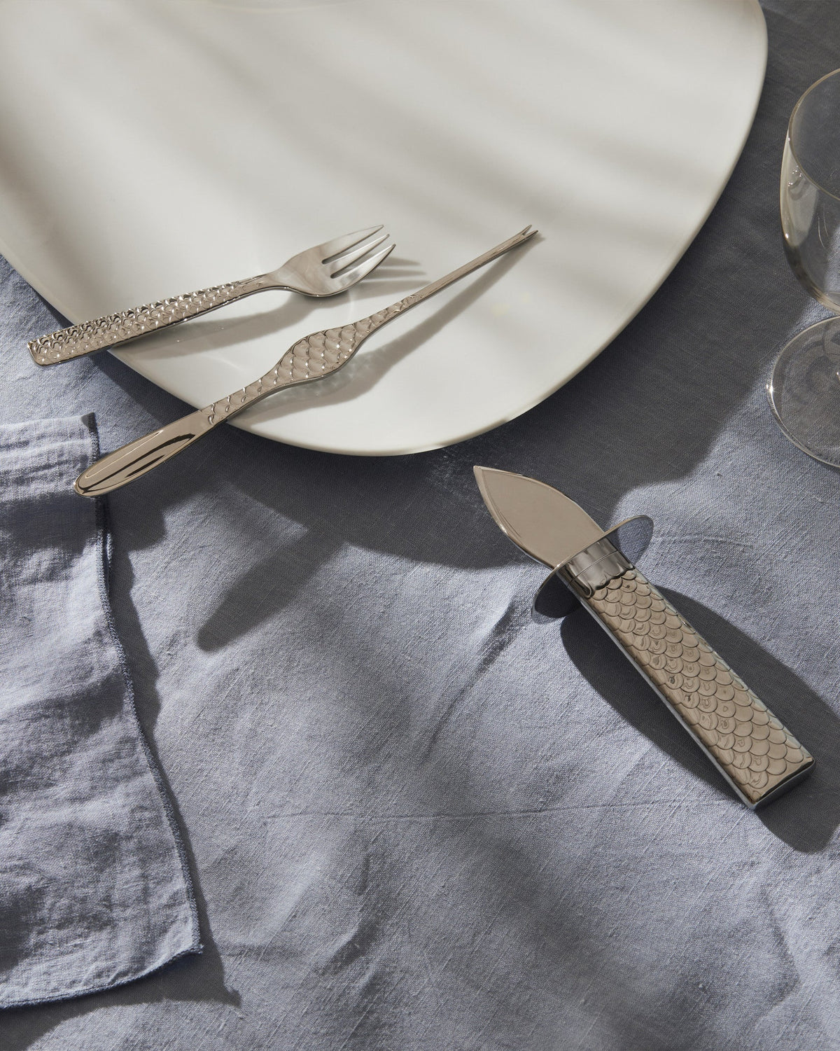 Alessi Colombinafish set 4 forchettine per ostriche