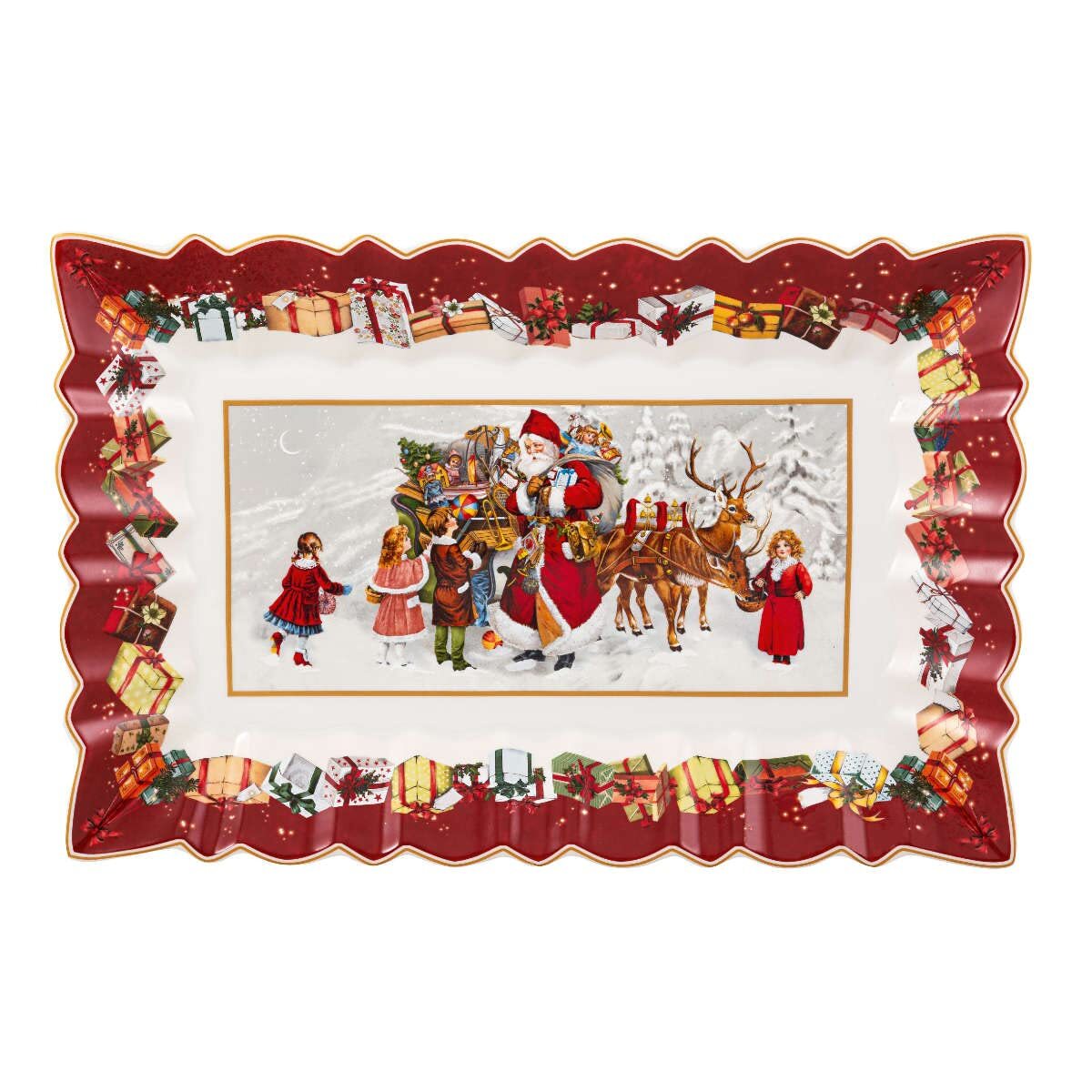 Villeroy & Boch Toy’s Fantasy Piatto torta rettangolare babbo Natale e bambini