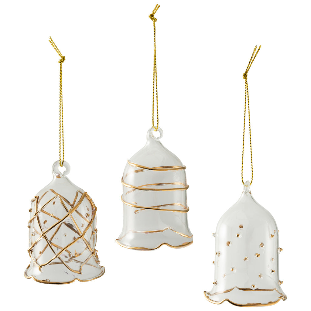 Villeroy & Boch Winter Collage Campana in vetro oro 3 pz