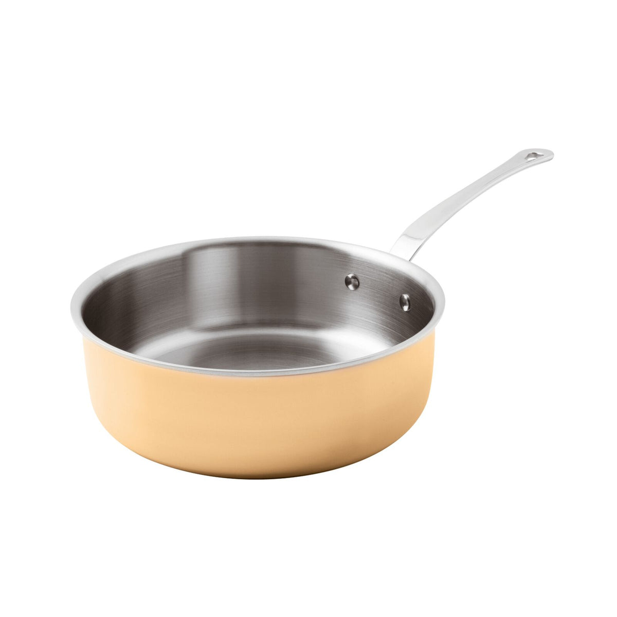 Paderno casseruola bassa 20 cm in rame con manico lungo