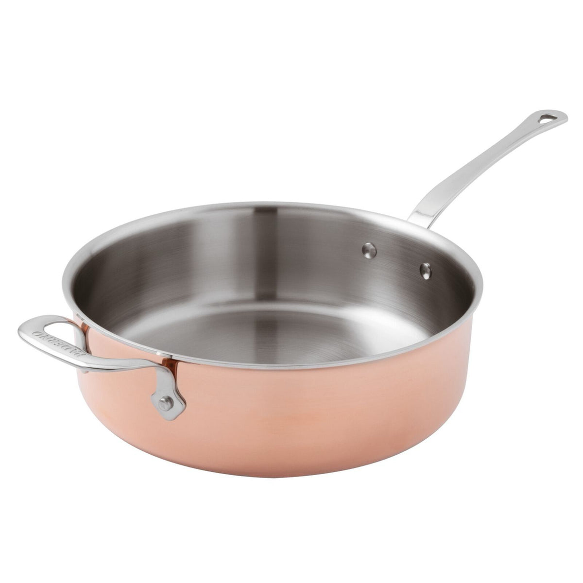 Paderno Serie 15600 rame casseruola bassa 1 manico 24 cm c/coperchio