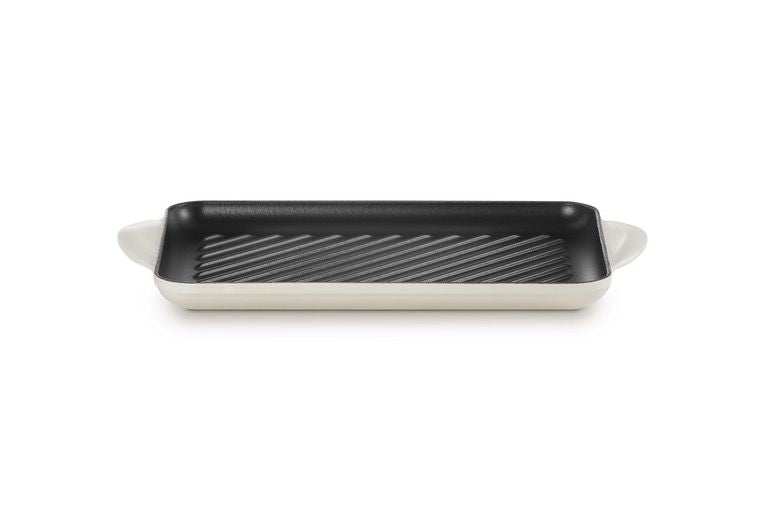 Le Creuset Tradition Grill Ghisa Rettangolare 32x22 CM - Meringue