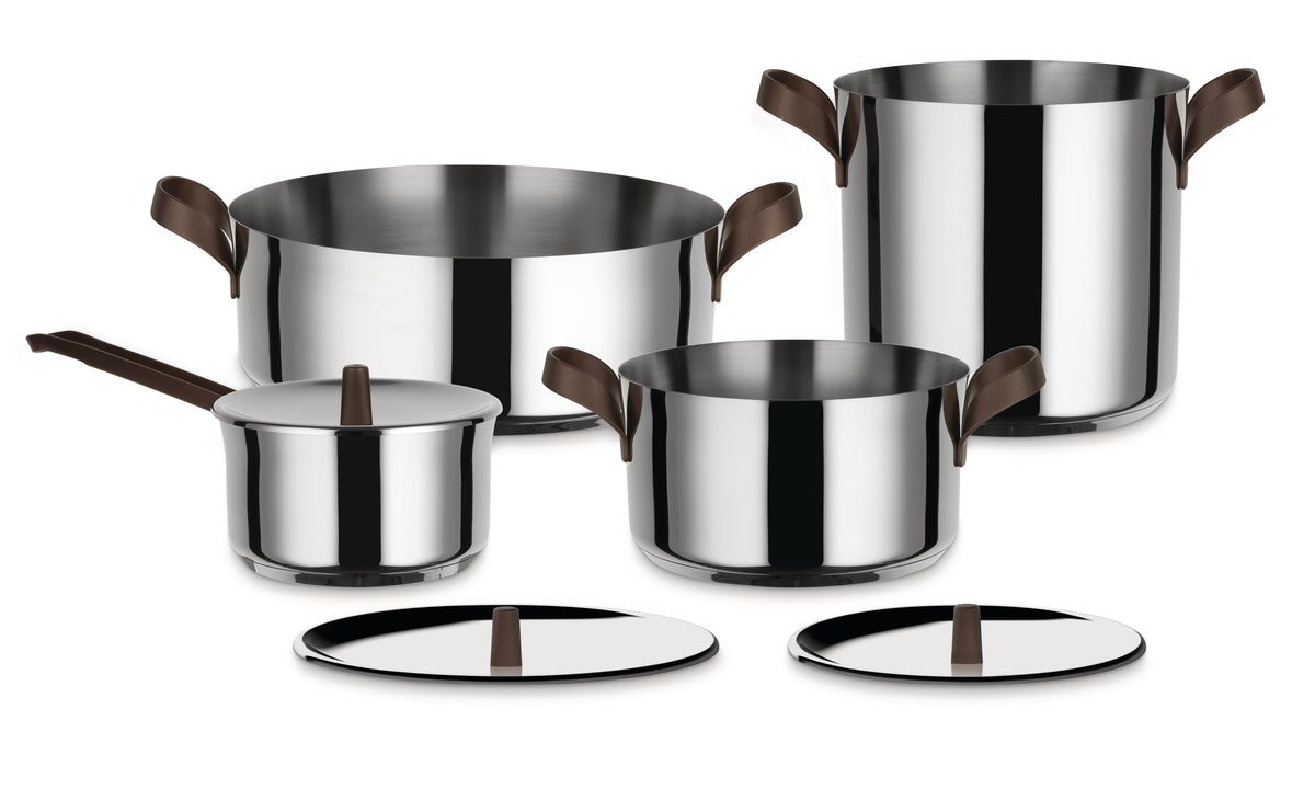 Alessi Edo set  pentole 7 pezzi acciaio inox