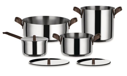 Alessi Edo set  pentole 7 pezzi acciaio inox
