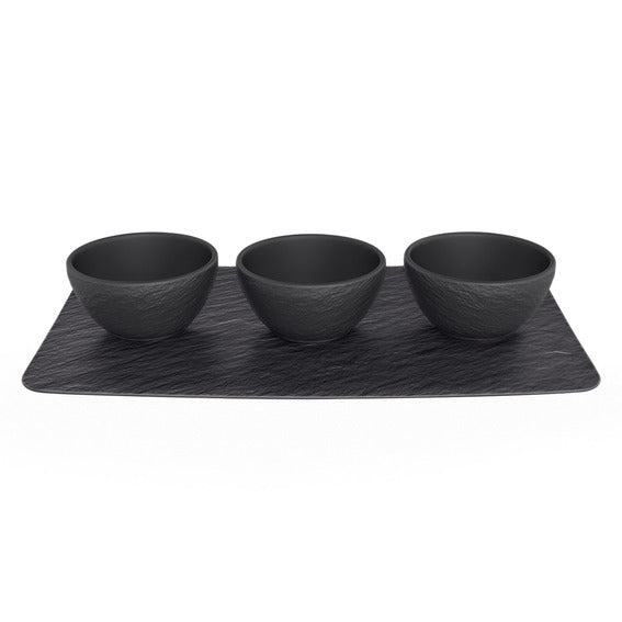 Villeroy & Boch MANUFACTURE ROCK Set Coppetta Dip 4pz