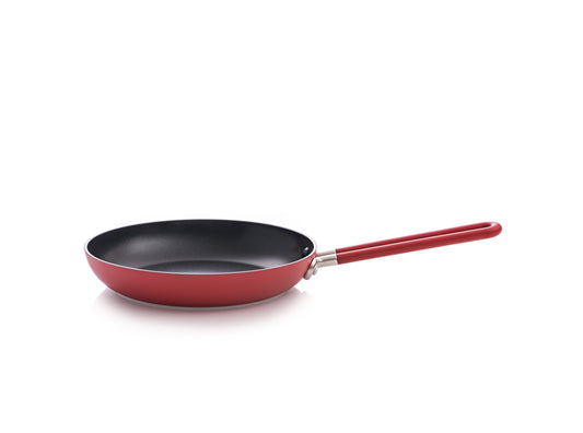 Alessi Sten padella 28 cm manico lungo rossa