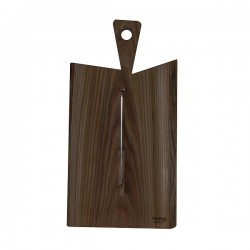 Tagliere in noce choco rum con coltello