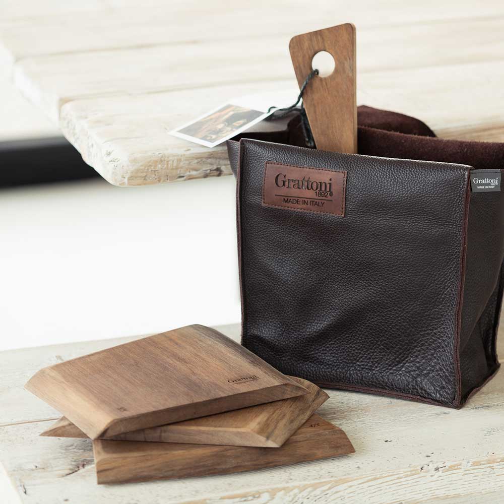 Borsa porta taglieri in pelle