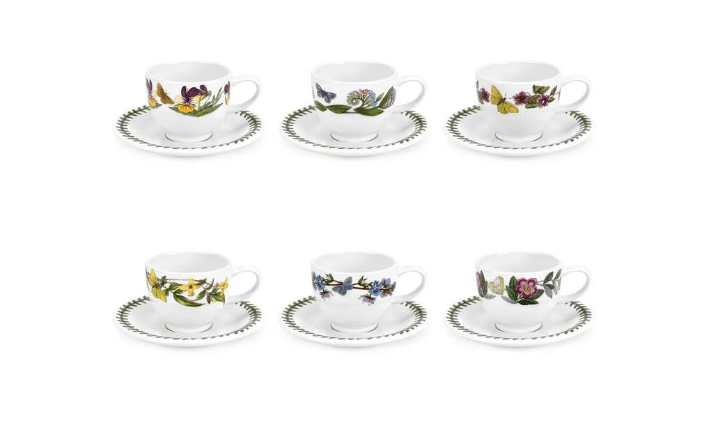 Portmeirion Botanic Garden set 6 tazze espresso c/piatto