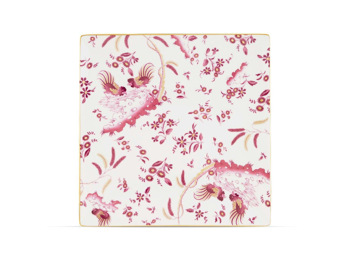 Ginori Oro di Doccia Magenta piatto quadrato piccolo