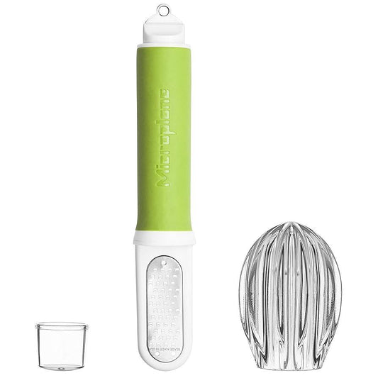 Microplane Ultimate Bar Tool spremiagrumi con grattugia verde