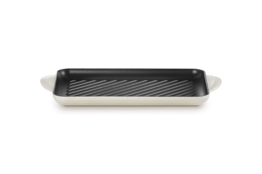 Le Creuset Tradition Grill Ghisa Rettangolare 32x22 CM - Meringue