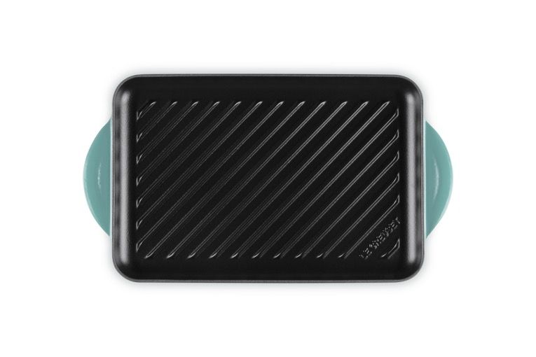 Le Creuset Tradition Grill Ghisa Rettangolare 32x22 CM - Blu Riviera