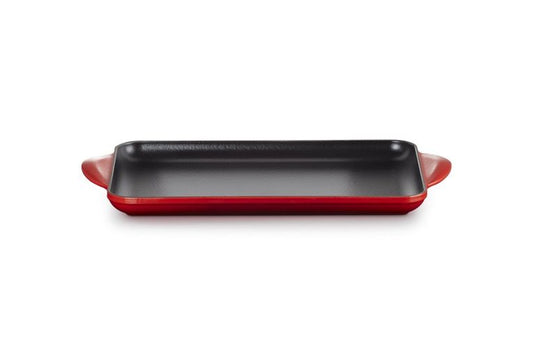 Le Creuset Tradition Grill Rettangolare Liscio CM 32 - Ciliegia